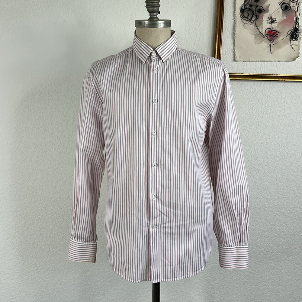 Versace Collection Striped Button Down Embroidere… - image 2